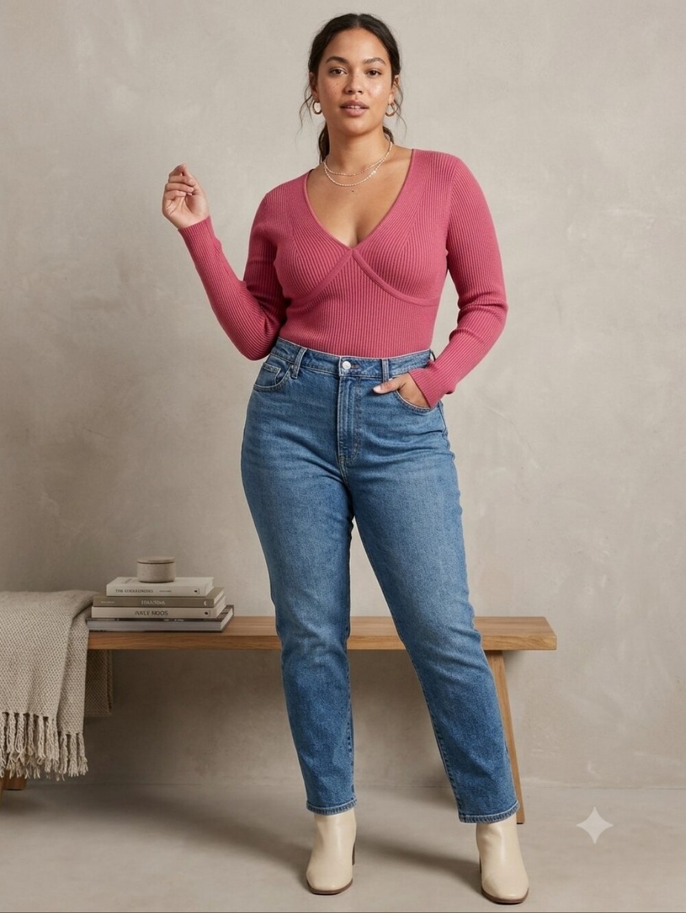 Abercrombie & Fitch Ribbed Long Sleeve Bodysuit Rose Pink Size XL NWT